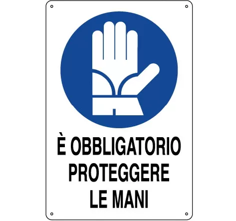 Cartello all. obbligo protezione mani 0180.39.10 d&b